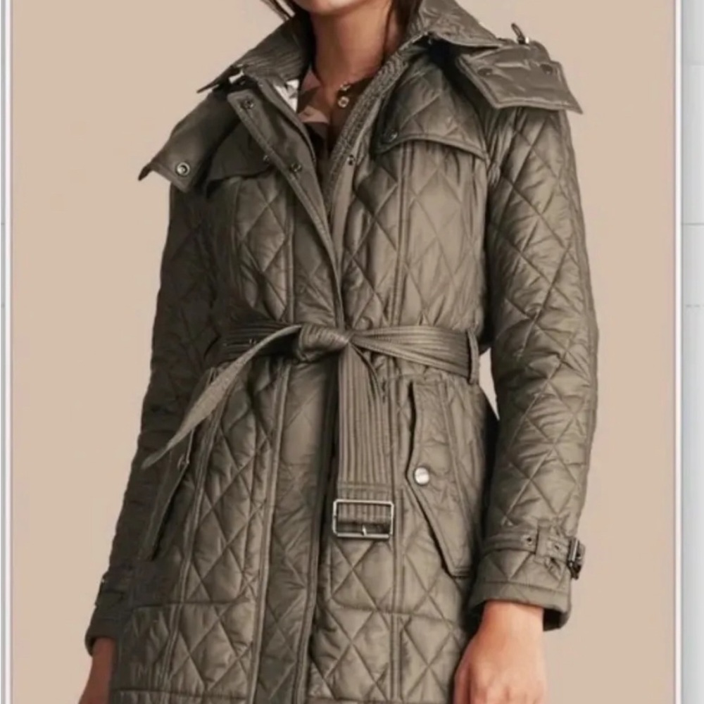 Burberry Green rain jacket